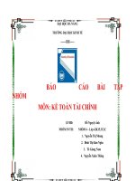 BÁO CÁO BÀI tập NHÓM môn kế TOÁN TÀI CHÍNH 