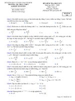 Đề kiểm tra học kì 1 Toán 12 năm 2019 - 2020 trường Albert Einstein - TP HCM - TOANMATH.com