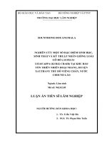 Luận án tiến sĩ nghiên cứu một số đặc điểm sinh học, sinh thái và kỹ thuật nhân giống loài gõ đỏ (afzelia xylocarpa (kurz) craib) tại khu bảo tồn thiên nhiên hoại nhang,, nước cộng hòa dân chủ nhân dân lào 