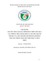 CHUYÊN đề  kết THÚC học PHẦN LỊCH sử  THỂ THAO