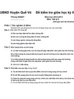 De kiem tra giua hoc ky 2 Huyen Que Vo