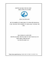 Quan Niệm Của Sinh Viên Trường Đh Thủ Dầu Một Về Việc Tham Gia Các Hoạt Động Tình Nguyện Tại Trường Hiện Nay