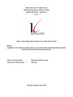 Hành vi của người tiêu dùng đối với McDonald''''''''''''''''s