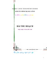 BÀI THU HOẠCH KINH tế CHÍNH TRỊ mác LÊNIN 