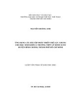 ỨNG DỤNG CÁC BÀI tập PHÁT TRIỂN THỂ lực CHUNG CHO HỌC SINH KHỐI 11 TRƯỜNG THPT lê MINH XUÂN HUYỆN BÌNH CHÁNH, THÀNH PHỐ hồ CHÍ MINH