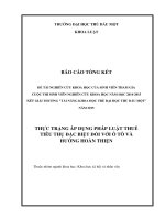 Thực Trạng Áp Dụng Pháp Luật Thuế Tiêu Thụ Đặc Biệt Đối Với Xe Ô Tô Và Hướng Hoàn Thiện