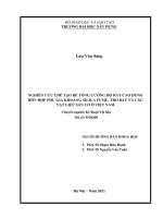 Nghiên cứu chế tạo bê tông cường độ rất cao dùng hỗn hợp phụ gia khoáng silica fume, tro bay và các vật liệu sẵn có ở việt nam 