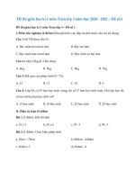 BỘ đề THI GIỮA kì 1 lớp 3   môn TOÁN 