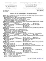 Đề thi thử THPT 2020 môn Địa lí lần 1 sở GD&ĐT Ninh Bình