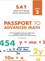 Preview Sat Mathematics Practice Book With Solutions 3 Passport to Advance Math by ARIF YETIK
