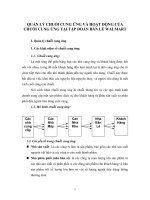 Tiểu luận QUẢN lý CHUỖI CUNG ỨNG và HOẠT ĐỘNG của CHUỖI CUNG ỨNG tại tập đoàn bán lẻ WALMART