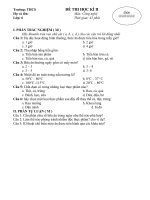 Ma tran kiem tra cong nghe 6 ky II