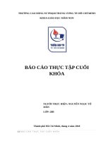BÁO cáo THỰC tập CUỐI KHÓA 