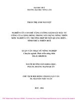 nghiên cứu trường hợp tại huyện Quảng Điền – tỉnh Thừa Thiên Huế