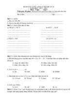 DeDA Kiem tra Toan cuoi nam L5