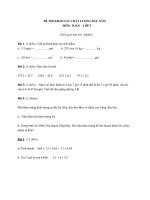 Đề khảo sát chất lượng đầu năm môn toán lớp 5 