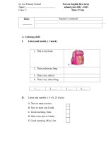 The first semester test grade 3