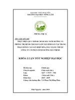 Khóa luận tốt nghiệp Đại học: Thực hiện quy trình chăm sóc nuôi dưỡng và phòng trị bệnh cho đàn lợn nái sinh sản tại trang trại giống cao sản Hiệp Hòa, Bắc Giang thuộc công ty cổ