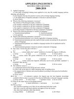 MULTIPLE CHOICE QUESTIONS