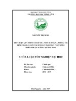 Khóa luận tốt nghiệp Đại học: Thực hiện quy trình chăm sóc, nuôi dưỡng và phòng trị bệnh cho đàn lợn nái sinh sản tại công ty CP KTKS Thiên Thuận Tường - Quảng Ninh