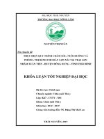 Khóa luận tốt nghiệp Đại học: Thực hiện quy trình chăm sóc, nuôi dưỡng và phòng, trị bệnh cho đàn lợn nái nuôi tại trại Nhâm Xuân Tiến - huyện Đông Hưng - tỉnh Thái Bình