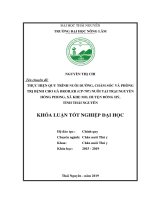 Khóa luận tốt nghiệp Đại học: Thực hiện quy trình nuôi dưỡng, chăm sóc và phòng trị bệnh cho gà broiler (CP-707) nuôi tại trại Nguyễn Hồng Phong, xã Khe Mo, huyện Đồng Hỷ, tỉnh