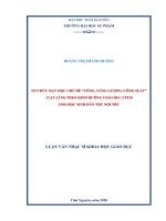 Luận văn thạc sĩ tổ chức dạy học chủ đề công, năng lượng, công suất (vật lí 10) theo định hướng giáo dục STEM 