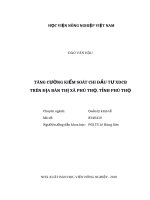 Tăng cường kiểm soát chi đầu tư xây dựng cơ bản trên địa bàn thị xã phú thọ, tỉnh phú thọ 