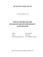 Đánh giá tình hình thực hiện quy hoạch sử dụng đất huyện hoài đức thành phố hà nội 