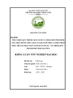 Khóa luận tốt nghiệp Đại học: Thực hiện quy trình chăn nuôi và theo dõi tình hình mắc hội chứng tiêu chảy ở lợn nuôi thịt và biện pháp điều trị tại trại chăn nuôi Quân Dung, xã