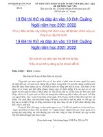 19 đê thi thử và đáp án vào 10 tỉnh quảng ngãi năm học 2021 2022 