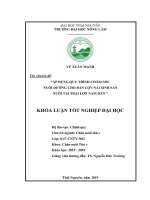 Khóa luận tốt nghiệp Đại học: Áp dụng quy trình chăm sóc nuôi dưỡng cho đàn lợn nái sinh sản nuôi tại trại lợn Nam Dần