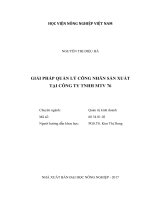 Giải pháp quản lý công nhân sản xuất tại công ty TNHH MTV 76 