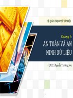 Bài giảng hệ quản trị cơ sở dữ liệu chương 4   nguyễn trường sơn 