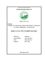 Khóa luận tốt nghiệp Đại học: Nghiên cứu một số đặc điểm sinh trưởng và sinh sản của trâu Chiêm Hóa - Tuyên Quang