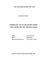 Nghiên cứu tài cơ cấu ngành trồng trọt huyện tân yên, tỉnh bắc giang 