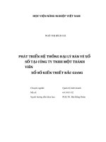 Phát triển hệ thống đại lý bán vé xổ số tại công ty TNHH một thành viên xổ số kiến thiết bắc giang 