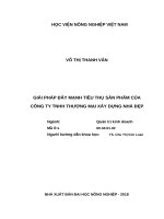 Giải pháp đẩy mạnh tiêu thụ sản phẩm của công ty TNHH thương mại xây dựng nhà đẹp 