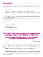 Một số bệnh lý, chấn thương thường gặp và cách phòng tránh chấn thương trong tập luyện và thi đấu thể dục thể thao