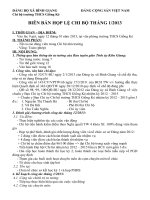 Bien ban hop le Chi bo thang 12013