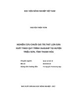 Nghiên cứu chuỗi giá trị thịt lợn sản xuất theo quy trình VietGAHP tại huyện triệu sơn, tỉnh thanh hóa 