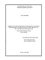 Luận án tiến sĩ nghiên cứu chế tạo bê tông cường độ rất cao dùng hỗn hợp phụ gia khoáng silica fume, tro bay và các vật liệu sẵn có ở việt nam 