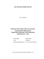 Đánh giá thực trạng công tác giao đất, cho thuê đất trên địa bàn thành phố thanh hóa, tỉnh thanh hóa giai đoạn 2011   2015 