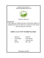 Khóa luận tốt nghiệp Đại học: Thực hiện quy trình chăm sóc nuôi dưỡng, phòng và trị bệnh cho đàn lợn nái sinh sản nuôi tại trại Nguyễn Thanh Lịch, Ba Vì, Hà Nội