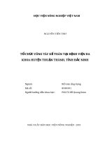 Tổ chức công tác kế toán tại bệnh viện đa khoa huyện thuận thành, tỉnh bắc ninh 