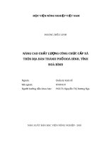 Nâng cao chất lượng công chức cấp xã trên địa bàn thành phố hòa bình, tỉnh hòa bình 