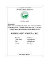 Khóa luận tốt nghiệp Đại học: Thực hiện quy trình chăm sóc nuôi dưỡng và phòng, trị bệnh cho lợn nái sinh sản tại trại lợn Lê Văn Tuấn xã Bình Xuyên, huyện Bình Giang, tỉnh Hải