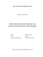 Phân tích chi ngân sách nhà nước cấp huyện tại huyện tiền hải   tỉnh thái bình 