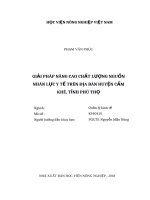 Giải pháp nâng cao chất lượng nguồn nhân lực y tế trên địa bàn huyện cẩm khê, tỉnh phú thọ 