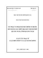 XỬ PHẠT VI PHẠM HÀNH CHÍNH về BUÔN bán HÀNG GIẢ TRÊN địa bàn THÀNH PHỐ QUẢNG NGÃI, TỈNH QUẢNG NGÃI 